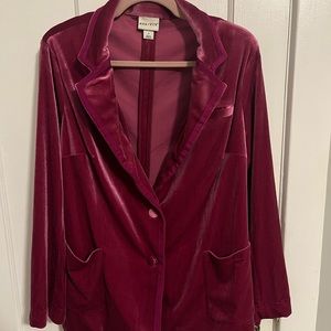 ava + viv fuchsia velvet blazer